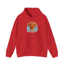 Load image into Gallery viewer, 'Cloudy With A Chance Of NOPE' Vizsla Dog Portrait Hoodie