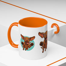 Load image into Gallery viewer, Happy Vizsla Coffee Mug – Cute Jumping V Puppy Accent Mug 11oz