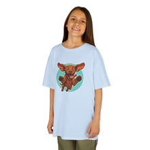 Load image into Gallery viewer, Vizsla Kids Shirt, Jumping Puppy Tee, Cute Vizsla Dog T-Shirt for Boys and Girls, Toddler Youth Vizsla Lover Gift, Hungarian Pointer