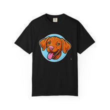 Load image into Gallery viewer, Smiling Happy Vizsla Puppy Lover T-shirt, Unisex Pet Apparel, Gift for Vizsla Owners, Fun V T-Shirt, Casual Wear for Vizsla Dog Dad