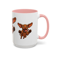 Load image into Gallery viewer, Happy Jumping Vizsla Mug | Accent Coffee Mug 11oz 15oz