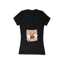 Load image into Gallery viewer, Super Vizsla Dog Women's Jersey Short Sleeve Deep V-Neck Tee