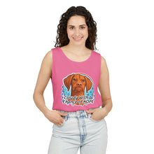 Load image into Gallery viewer, Cloudy With a Chance of Nope Dog Tank Top | Vizsla vs Rain Illustration