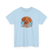 Load image into Gallery viewer, Cloudy with a Chance of Nope Dog Tee | Cute Vizsla Weather Graphic