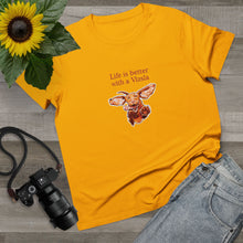 Load image into Gallery viewer, Life is better with a Vizsla - Womens Triblend T shirt for Hungarian Vizsla dog lovers