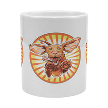 Load image into Gallery viewer, Excited Leaping Super Vizsla Puppy Dog Jumbo Ceramic Mug, 20oz