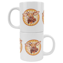 Load image into Gallery viewer, Excited Leaping Super Vizsla Puppy Dog Jumbo Ceramic Mug, 20oz