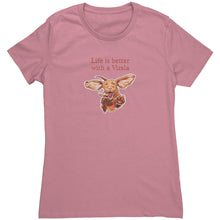 Load image into Gallery viewer, Life is better with a Vizsla - Womens Triblend T shirt for Hungarian Vizsla dog lovers
