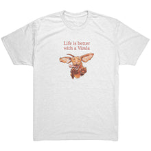 Load image into Gallery viewer, Life is better with a Vizsla Mens Triblend T shirt for Hungarian Vizsla dog lovers