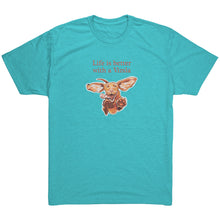 Load image into Gallery viewer, Life is better with a Vizsla Mens Triblend T shirt for Hungarian Vizsla dog lovers
