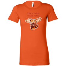 Load image into Gallery viewer, Life is better with a Vizsla - Womens shirt featuring original Hungarian Vizsla artwork