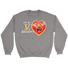 Load image into Gallery viewer, Will You V My Valentine? Super Vizsla Crewneck Sweatshirt