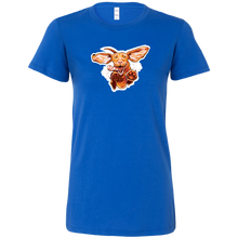 Load image into Gallery viewer, a royal Bella women's t-shirt with the original super vizsla dog design