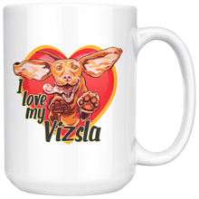 Load image into Gallery viewer, I love my Vizsla Ceramic WhIte 15oz Mug