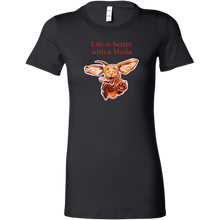 Load image into Gallery viewer, Life is better with a Vizsla - Womens shirt featuring original Hungarian Vizsla artwork