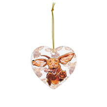 Load image into Gallery viewer, Vizsla Christmas ornament heart shaped