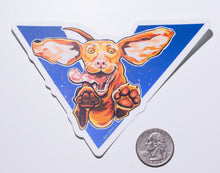 Load image into Gallery viewer, Happy playing excited jumping smiling Hungarian Vizsla dog decal