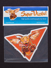 Load image into Gallery viewer, Happy playing and jumping Hungarian Vizsla dog sticker original artwork unique decal
