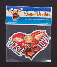 Load image into Gallery viewer, Happy playing and jumping Hungarian Vizsla Love dog puppy decal gift