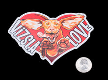 Load image into Gallery viewer, Happy playing and jumping Hungarian Vizsla Love dog puppy decal gift