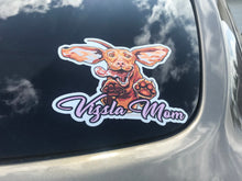 Load image into Gallery viewer, Happy playing and jumping Hungarian Vizsla Mom dog puppy decal gift