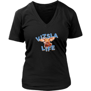 Vizsla Life Womens V-Neck Shirt