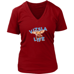 Vizsla Life Womens V-Neck Shirt