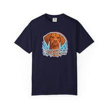 Load image into Gallery viewer, Cloudy With a Chance of NOPE Dog Face T-shirt | Vizsla Weather Tee
