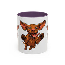 Load image into Gallery viewer, Happy Jumping Vizsla Mug | Accent Coffee Mug 11oz 15oz
