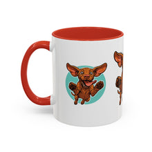 Load image into Gallery viewer, Happy Vizsla Coffee Mug – Cute Jumping V Puppy Accent Mug 11oz
