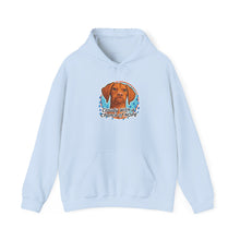Load image into Gallery viewer, 'Cloudy With A Chance Of NOPE'  Vizsla Dog Portrait Hoodie
