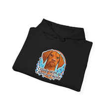 Load image into Gallery viewer, 'Cloudy With A Chance Of NOPE'  Vizsla Dog Portrait Hoodie
