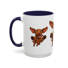 Load image into Gallery viewer, Happy Jumping Vizsla Mug | Accent Coffee Mug 11oz 15oz
