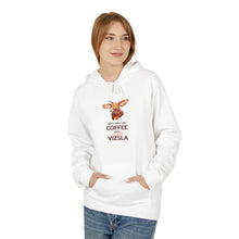 Load image into Gallery viewer, Life is better with COFFEE and a Crazy VIZSLA Hoodie | Vizsla Dog Lover Coffee Shirt Design
