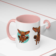 Load image into Gallery viewer, Happy Vizsla Coffee Mug – Cute Jumping V Puppy Accent Mug 11oz

