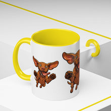 Load image into Gallery viewer, Happy Jumping Vizsla Mug | Accent Coffee Mug 11oz 15oz
