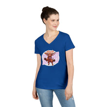 Load image into Gallery viewer, Vizsla Lover Ladies' V-Neck T-Shirt, Dog Mom Gift, Pet Lover Apparel, Cute Animal Tee, Animal Rescue Support
