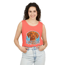 Load image into Gallery viewer, Cloudy With a Chance of Nope Dog Tank Top | Vizsla vs Rain Illustration
