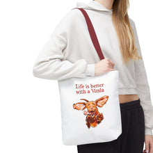 Load image into Gallery viewer, Life is Better with a Vizsla Tote Bag | Dog Lover Puppy Illustration
