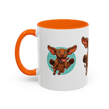 Load image into Gallery viewer, Happy Vizsla Coffee Mug – Cute Jumping V Puppy Accent Mug 11oz

