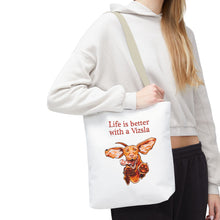 Load image into Gallery viewer, Life is Better with a Vizsla Tote Bag | Dog Lover Puppy Illustration
