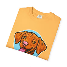 Load image into Gallery viewer, Smiling Happy Vizsla Puppy Lover T-shirt, Unisex Pet Apparel, Gift for Vizsla Owners, Fun V T-Shirt, Casual Wear for Vizsla Dog Dad
