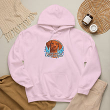 Load image into Gallery viewer, 'Cloudy With A Chance Of NOPE'  Vizsla Dog Portrait Hoodie
