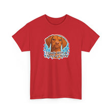 Load image into Gallery viewer, Cloudy with a Chance of Nope Dog Tee | Cute Vizsla Weather Graphic
