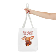 Load image into Gallery viewer, Life is Better with a Vizsla Tote Bag | Dog Lover Puppy Illustration
