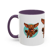 Load image into Gallery viewer, Happy Vizsla Coffee Mug – Cute Jumping V Puppy Accent Mug 11oz
