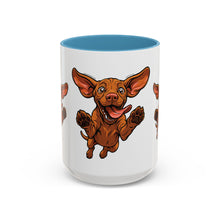 Load image into Gallery viewer, Happy Jumping Vizsla Mug | Accent Coffee Mug 11oz 15oz
