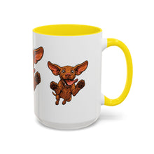 Load image into Gallery viewer, Happy Jumping Vizsla Mug | Accent Coffee Mug 11oz 15oz
