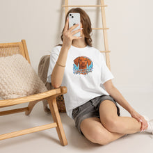 Load image into Gallery viewer, Cloudy with a Chance of Nope Dog Tee | Cute Vizsla Weather Graphic
