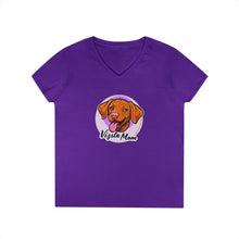 Load image into Gallery viewer, V-Neck T-Shirt Hungarian Vizsla Mom Gift - Perfect for the Vizsla Puppy and Dog Lover
